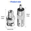DKARDU BNC to RCA Adapter, RCA Male Plug to BNC Female Plug Connector with RCA Female Plug to BNC Male Plug Connector, Coaxial Coax RG6 Adapter Kit for CCTV (20 Pack) view 3