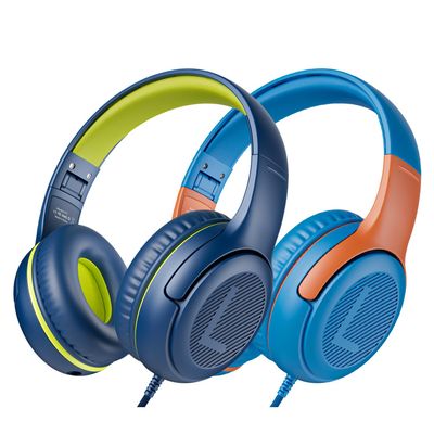 awatrue Kids Headphones Wired Toddler Headphones with Microphone, Over-Ear Headphones, 85/94dB Volume-Limiting, 3.5mm Jack, Foldable On-Ear Design - Safe & Comfortable for Learning BRBO