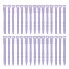 uxcell 30Pcs Silicone Cable Ties 4.5 Inch Reusable Wire Ties Elastic Cable Cord Organizer Straps for Cords Wire USB Charge Management Food Storage, Lavender view 1