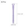 uxcell 30Pcs Silicone Cable Ties 4.5 Inch Reusable Wire Ties Elastic Cable Cord Organizer Straps for Cords Wire USB Charge Management Food Storage, Lavender view 2