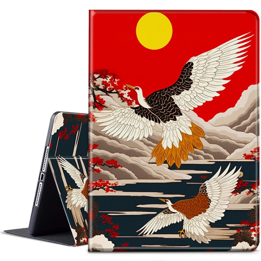 BPQOJB for Kindle Scribe Case with Adjustable Stand & Auto Wake/Sleep PU Leather Slim Smart Protect Cover Tablet Case for Kindle Scribe 10.2 inch 2022 - Bird and Sun