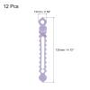 uxcell 12Pcs Silicone Cable Ties 4.7 Inch Reusable Zip Ties Elastic Cable Management Organizer Straps with Suction Cup for Cords Wire USB Charge Food Storage, Purple view 2