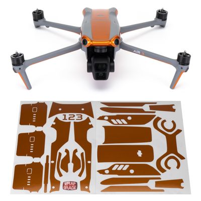 WRAPGRADE Skin Stickers Compatible with DJI Air 3 | Accent Color (Butterfly Copper)