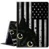BPQOJB for Kindle Scribe Case with Adjustable Stand & Auto Wake/Sleep PU Leather Slim Smart Protect Cover Tablet Case for Kindle Scribe 10.2 inch 2022 - American Flag Black Cat view 1
