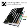 BPQOJB for Kindle Scribe Case with Adjustable Stand & Auto Wake/Sleep PU Leather Slim Smart Protect Cover Tablet Case for Kindle Scribe 10.2 inch 2022 - American Flag Black Cat view 3