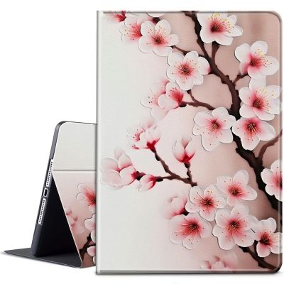 BPQOJB for Kindle Scribe Case with Adjustable Stand & Auto Wake/Sleep PU Leather Slim Smart Protect Cover Tablet Case for Kindle Scribe 10.2 inch 2022 - Pink Cherry Tree