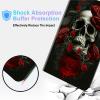 BPQOJB for Kindle Scribe Case with Adjustable Stand & Auto Wake/Sleep PU Leather Slim Smart Protect Cover Tablet Case for Kindle Scribe 10.2 inch 2022 - Red Rose Skull view 4