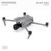 WRAPGRADE Skin Stickers Compatible with DJI Air 3 | Accent Color (TITANIUM) view 3