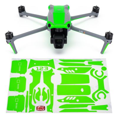 WRAPGRADE Skin Stickers Compatible with DJI Air 3 | Accent Color (NEON Green)