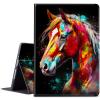 BPQOJB for Kindle Scribe Case with Adjustable Stand & Auto Wake/Sleep PU Leather Slim Smart Protect Cover Tablet Case for Kindle Scribe 10.2 inch 2022 - Colorful Horse view 1