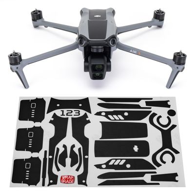 WRAPGRADE Skin Stickers Compatible with DJI Air 3 | Accent Color (STEALTH BLACK)