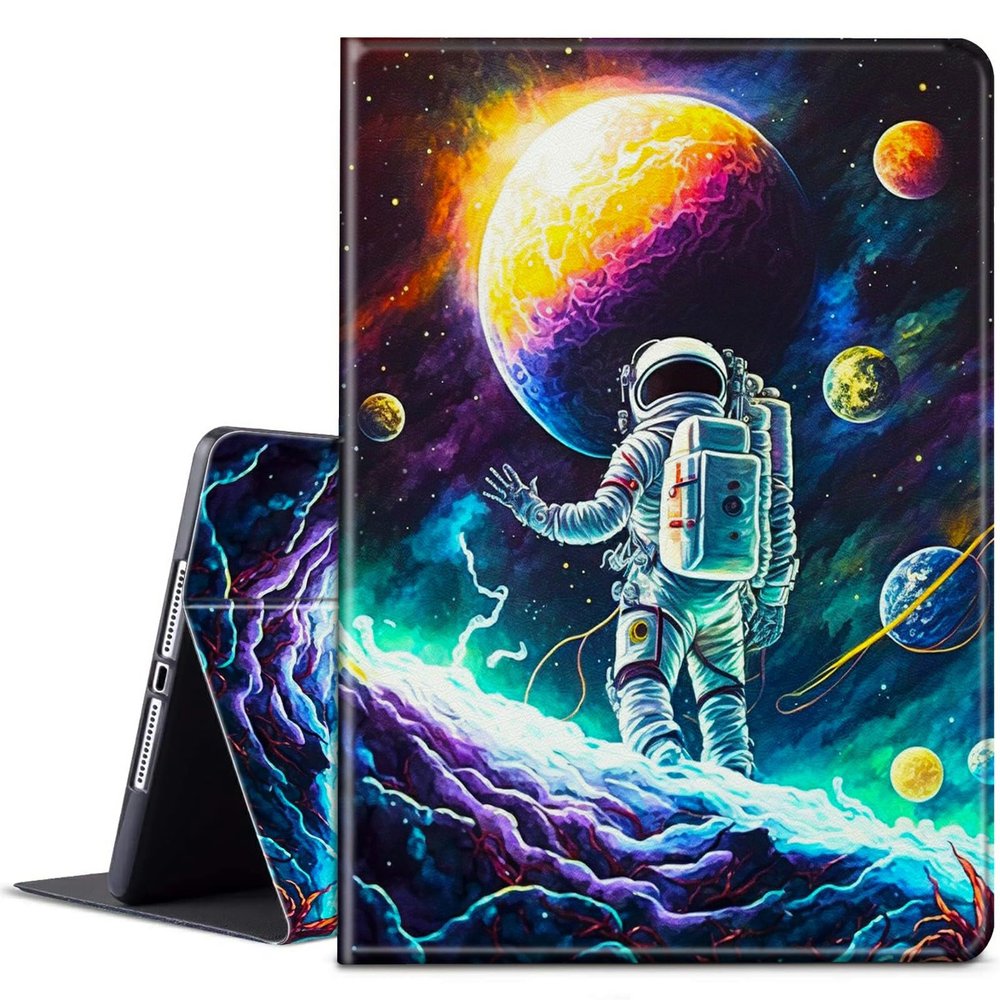 BPQOJB for Kindle Scribe Case with Adjustable Stand & Auto Wake/Sleep PU Leather Slim Smart Protect Cover Tablet Case for Kindle Scribe 10.2 inch 2022 - Astronauts in Space