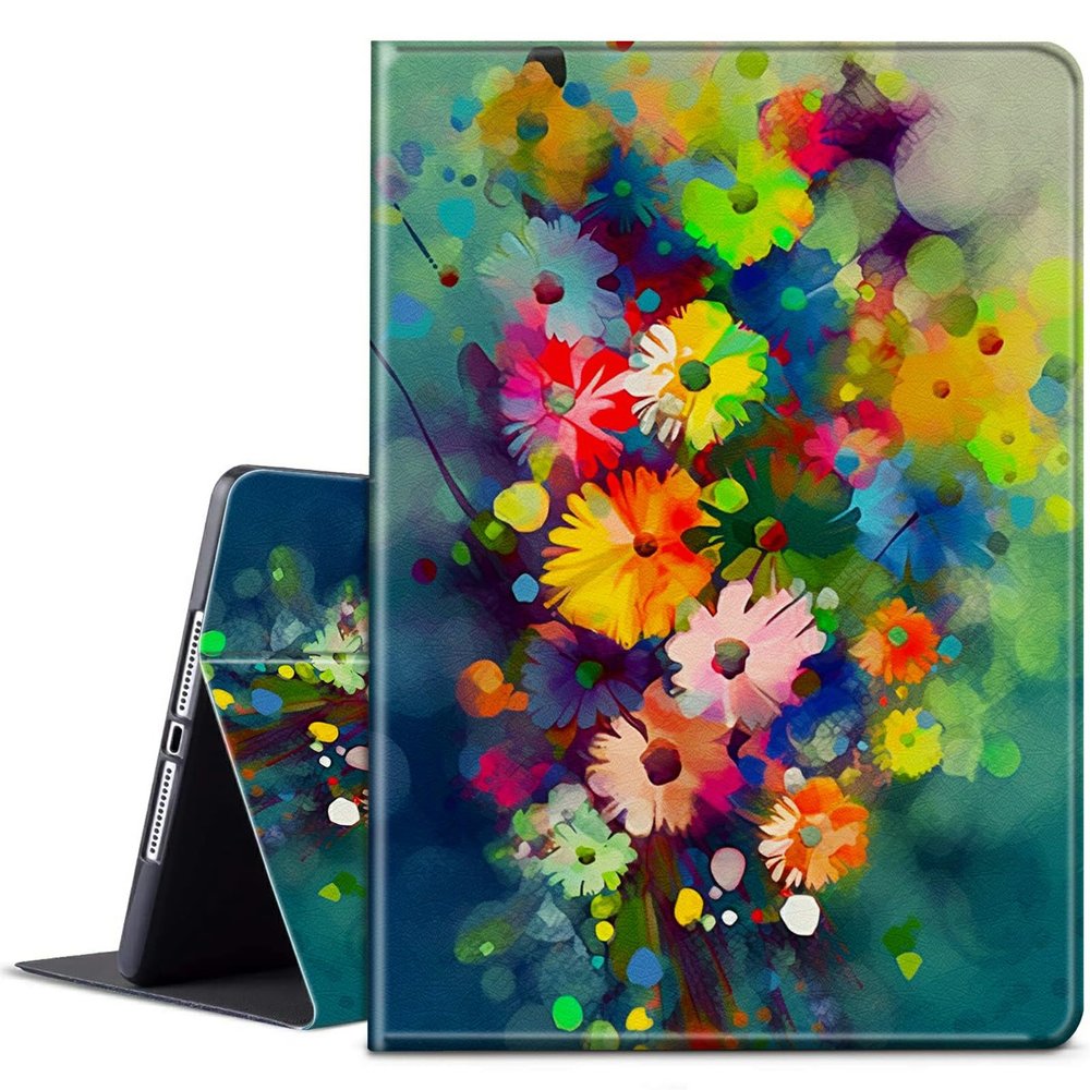 BPQOJB for Kindle Scribe Case with Adjustable Stand & Auto Wake/Sleep PU Leather Slim Smart Protect Cover Tablet Case for Kindle Scribe 10.2 inch 2022 - Colorful Flowers