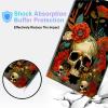 BPQOJB for Kindle Scribe Case with Adjustable Stand & Auto Wake/Sleep PU Leather Slim Smart Protect Cover Tablet Case for Kindle Scribe 10.2 inch 2022 - Red Fowers Skull view 4