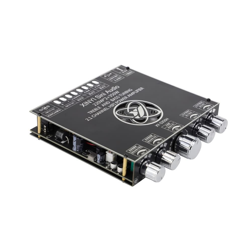 HIFIDIY LIVE XY-S350H 2.1 TPA3251D2 Bluetooth 5.0 2.1 Channel Power Audio Stereo Subwoofer Amplifier Board 220WX2+350W Treble Bass Note Tuning AMP 12V-36V