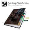 BPQOJB for Kindle Scribe Case with Adjustable Stand & Auto Wake/Sleep PU Leather Slim Smart Protect Cover Tablet Case for Kindle Scribe 10.2 inch 2022 - American Flag and Skull view 3