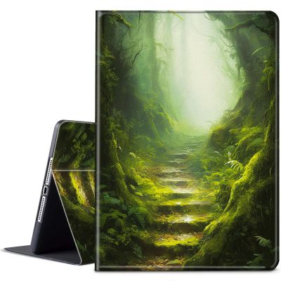 BPQOJB for Kindle Scribe Case with Adjustable Stand & Auto Wake/Sleep PU Leather Slim Smart Protect Cover Tablet Case for Kindle Scribe 10.2 inch 2022 - Green Tree Forests