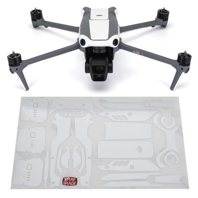 WRAPGRADE Skin Stickers Compatible with DJI Air 3 | Accent Color (RACING WHITE)