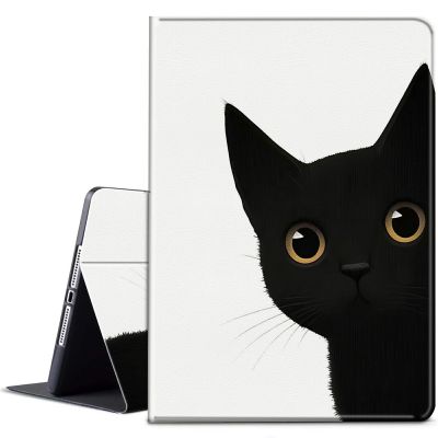 BPQOJB for Kindle Scribe Case with Adjustable Stand & Auto Wake/Sleep PU Leather Slim Smart Protect Cover Tablet Case for Kindle Scribe 10.2 inch 2022 - Cute Black Cat