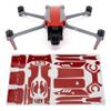 WRAPGRADE Skin Stickers Compatible with DJI Air 3 | Accent Color (SUPER RED) view 1