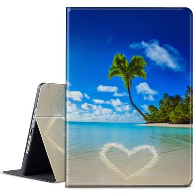 BPQOJB for Kindle Scribe Case with Adjustable Stand & Auto Wake/Sleep PU Leather Slim Smart Protect Cover Tablet Case for Kindle Scribe 10.2 inch 2022 - Beach Palm Trees
