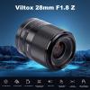VILTROX 28mm f/1.8 F1.8 Full Frame Z Mount Lens for Nikon Z Mount Z5 Z50 Z6 Z6II Z7 Z7II ZFC Z30 Z9 Z8 view 2