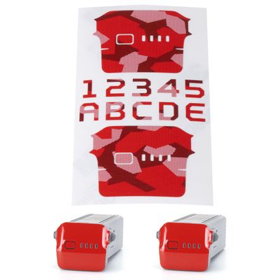 WRAPGRADE Skin Stickers Compatible with DJI Air 3 | Two Batteries (Super RED DOT CAMO)
