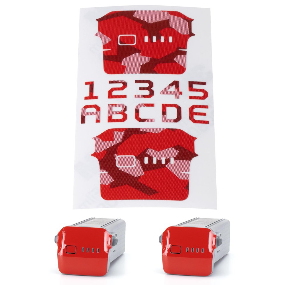 WRAPGRADE Skin Stickers Compatible with DJI Air 3 | Two Batteries (Super RED DOT CAMO)