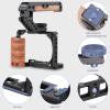 ZV-E10 Camera Cage with Wood Handle & Top Handle Kit with Cold Shoe and Quick Release Plate,Built-in Threaded Holes for Sony ZV-E10 view 2