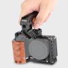ZV-E10 Camera Cage with Wood Handle & Top Handle Kit with Cold Shoe and Quick Release Plate,Built-in Threaded Holes for Sony ZV-E10 view 4