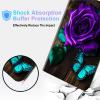 BPQOJB for Kindle Scribe Case with Adjustable Stand & Auto Wake/Sleep PU Leather Slim Smart Protect Cover Tablet Case for Kindle Scribe 10.2 inch 2022 - Blue Butterfly and Rose view 4