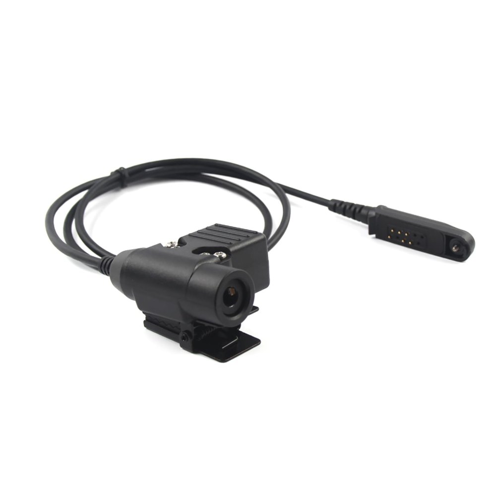 NATEFEMIN Replacement Tactical Headset U94 Cable PTT Connector Adaptor for Baofeng UV-9R /Plus UV-XR Radio