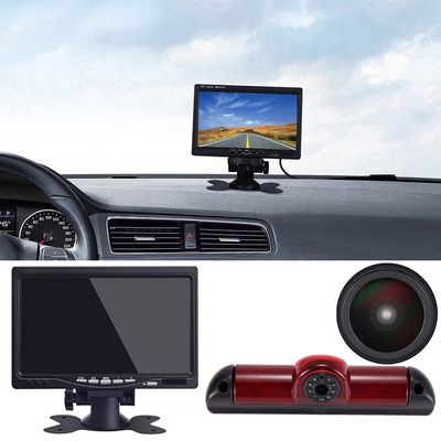 1280 * 720 Pixel Super HD Brake Light Backup Camera Set with 7 Inch LCD Monitor,Waterproof Night Vision Reversing Camera Replacement for Fiat Ducato X250 X290 Bus Kasten/Peugeot Boxter/Citroen Jumper