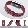 AK Sport Band Compatible with Fitbit Luxe Bands for Women Men, Soft Silicone Replacement Sport Straps Wristbands for Fitbit Luxe Fitness and Wellness Tracker (Small,Wine Red) view 3