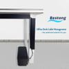 Cable Management J Channel Under Desk - Easy Installation, Black view 2