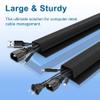 Cable Management J Channel Under Desk - Easy Installation, Black view 3