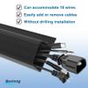 Cable Management J Channel Under Desk - Easy Installation, Black view 4