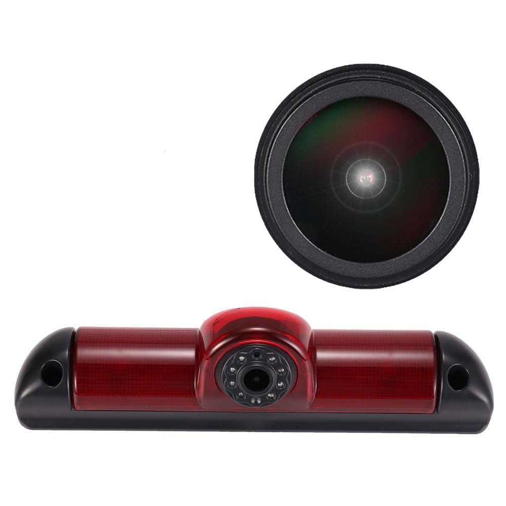 1280 * 720 Pixel Super HD Car Roof Brake Light Rear View Backup Camera Transporter Night Vision Reversing Camera Replacement for Fiat Ducato X250 X290 Bus Kasten/Peugeot Boxter/Citroen Jumper