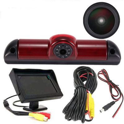 1280 * 720 Pixel Super HD Brake Light Backup Camera Set with 4.3 Inch LCD Monitor, Night Vision Reversing Camera Replacement for Fiat Ducato X250 X290 Bus Kasten/Peugeot Boxter/Citroen Jumper