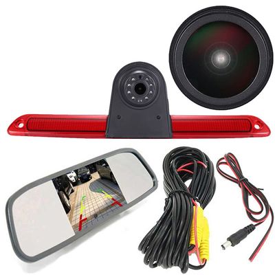 1280 * 720 Pixel Super HD Brake Light Camera Set with Rear-View Mirror Monitor, Night Vision Reversing Camera Replacement for Mercedes Sprinter W906 W907 W910 316 CDI/VW Crafter Caravelle 2007-2015