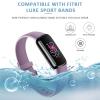AK Sport Band Compatible with Fitbit Luxe Bands for Women Men, Soft Silicone Replacement Sport Straps Wristbands for Fitbit Luxe Fitness and Wellness Tracker (Small,Light Purple) view 4