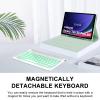 Keyboard Case for Samsung Galaxy Tab S10 Plus, Galaxy S9+ Plus Keyboard 12.4 inch, Magic Keyboard for Samsung S9 FE + Case, 7 Colors Backlit, Magnetic Detachable, Auto Sleep/Wake Up Smart Case (Green) view 4