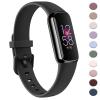 AK Sport Band Compatible with Fitbit Luxe Bands for Women Men, Soft Silicone Replacement Sport Straps Wristbands for Fitbit Luxe Fitness and Wellness Tracker (Large,Black) view 1