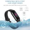 AK Sport Band Compatible with Fitbit Luxe Bands for Women Men, Soft Silicone Replacement Sport Straps Wristbands for Fitbit Luxe Fitness and Wellness Tracker (Large,Black) view 4