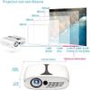 PATINS Mini Projector 180 Lumens Mobile Portable Pocket Home 1080P Smart 7.1 Projector (Size : RD-606W) view 3