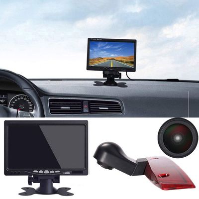 1280 * 720 Pixel Super HD Brake Light Backup Camera Set with 7 Inch LCD Monitor, 170 Wide Angle Waterproof Night Vision Reversing Camera Replacement for Mercedes Benz Viano Vito W639 2003-2014