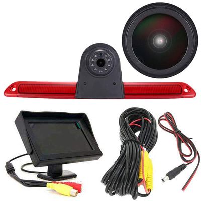 1280 * 720 Pixel Super HD Brake Light Camera Set with 4.3 Inch LCD Monitor, Night Vision Reversing Camera Replacement for Mercedes Sprinter W906 W907 W910 316 CDI/VW Crafter Caravelle 2007-2015