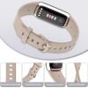 AK Sport Band Compatible with Fitbit Luxe Bands for Women Men, Soft Silicone Replacement Sport Straps Wristbands for Fitbit Luxe Fitness and Wellness Tracker (Small,Milk Tea) view 3