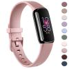 AK Sport Band Compatible with Fitbit Luxe Bands for Women Men, Soft Silicone Replacement Sport Straps Wristbands for Fitbit Luxe Fitness and Wellness Tracker (Large,Rose Gold) view 1