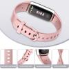 AK Sport Band Compatible with Fitbit Luxe Bands for Women Men, Soft Silicone Replacement Sport Straps Wristbands for Fitbit Luxe Fitness and Wellness Tracker (Large,Rose Gold) view 3